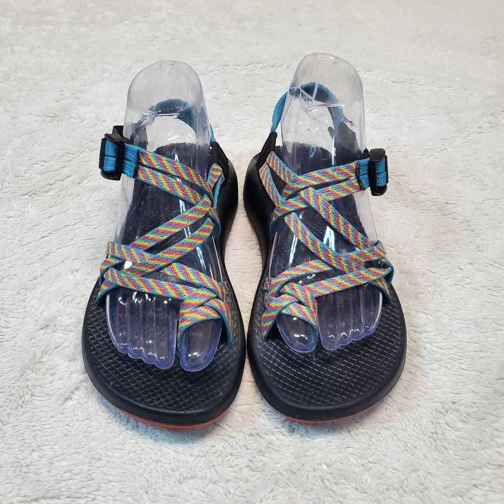 Chaco Classic Rainbow Hiking Outdoor Fabric Ankle Strappy Sandals Women 8 Gorp